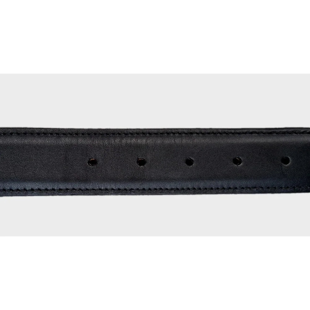 Allen Edmonds Mens Black Wide Dress Belt 39501 Italian Calfskin Size 52 Made USA